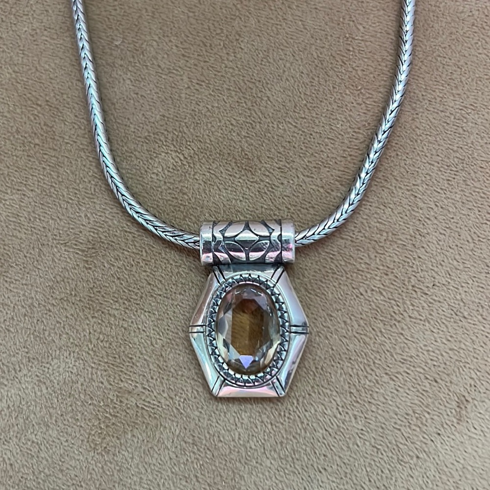 Brighton taupe crystal necklace